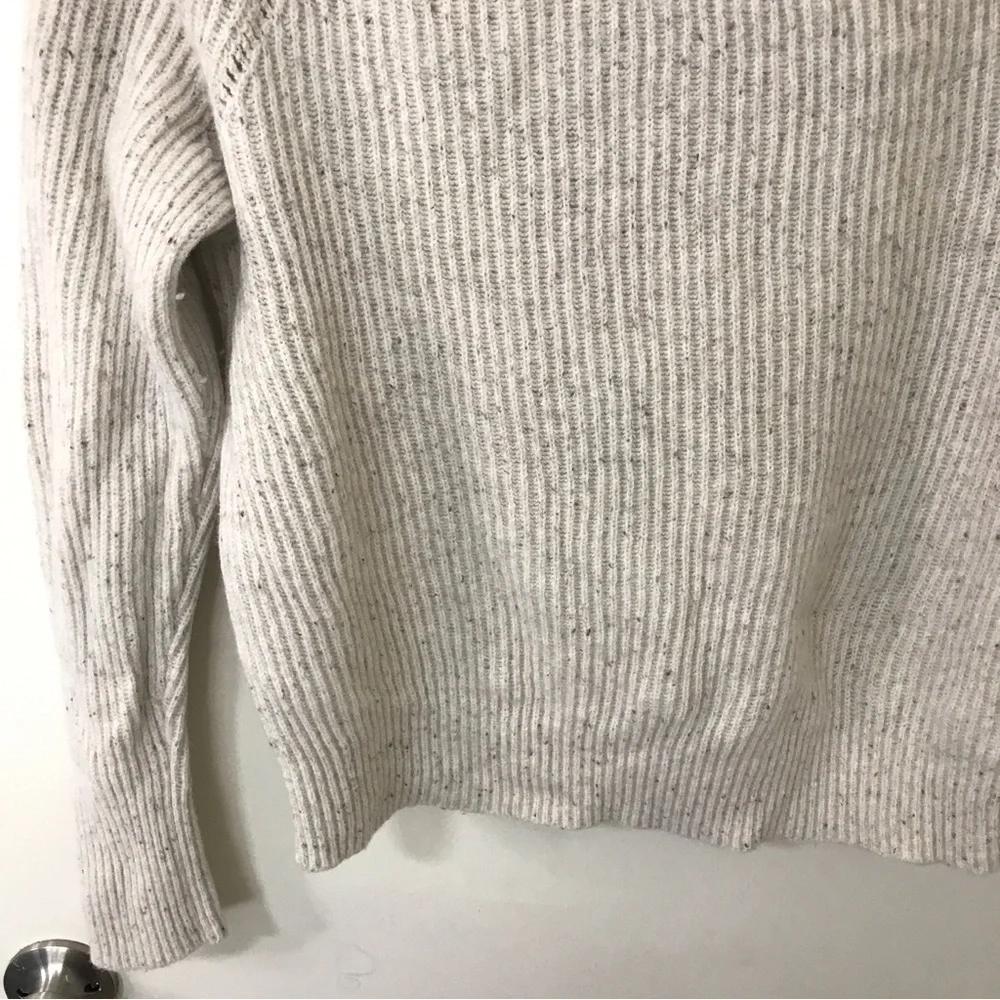 J. Crew beige knit wool nylon blend long sleeve top